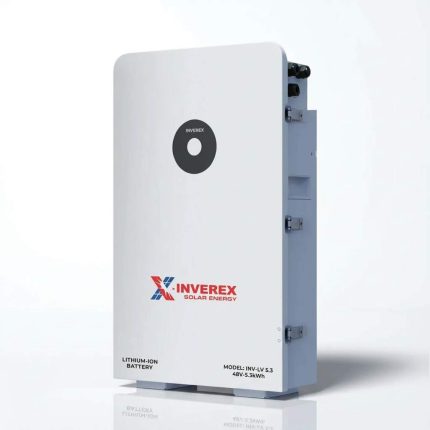 Inverex INV-LV5.3 51.2v 104Ah Lithium-Ion Battery – 5.3kWh – IP65 – Smart BMS